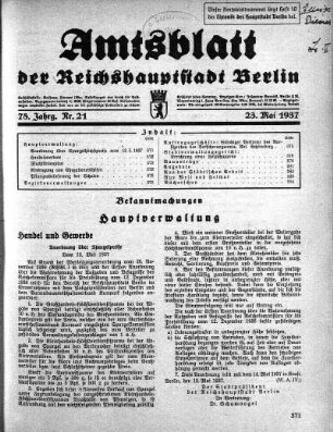 1937,21: Nr. 21, 23. Mai 1937