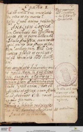 Johann Philipp Pareus, Prima Catecheseos religionis christianae Pars