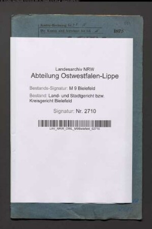Erblasser: Kühlmann, Joseph; Erblasser: Kühlmann, Christine, geb. Jürgenschellert: Testament