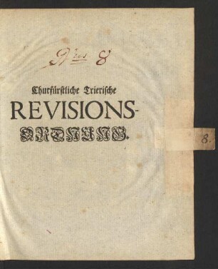 Churfürstliche Trierische Revisions-Ordnung