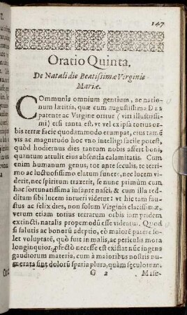 Oratio Quinta.