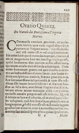 Oratio Quinta.