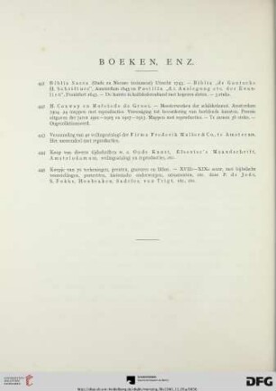 Boeken, enz. (Nr. 441-445)