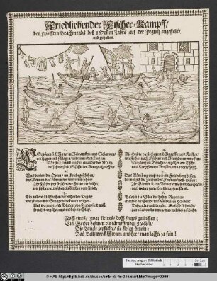 Friedliebender Fischer-Kampff/ Den zwölfften Brachmonds deß 1671sten Jahrs auf der Pegnitz angestellt/ und gehalten