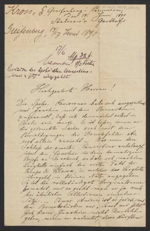 Brief an B. Schott's Söhne : 14.06.1890
