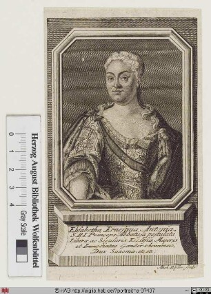Bildnis Elisabeth Ernestine Antonie, Prinzessin von Sachsen-Meiningen, Äbtissin zu Gandersheim