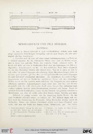 Mörserkeulen und Pila Muralia, [2] : Nachtrag