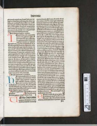 Liber Hieremie [= Jeremia]