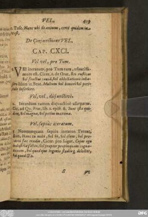 De Conjunctione Vel. Cap. CXCI.