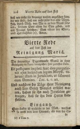 Vierte Rede auf das Fest der Reinigung Mariä