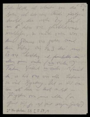 Brief von Franz Rosenzweig an Edith Rosenzweig