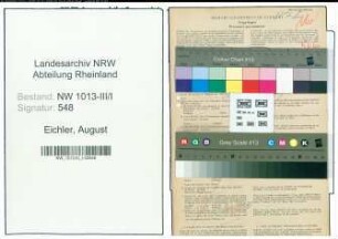 Entnazifizierung August Eichler , geb. 06.06.1901 (Arbeiter)
