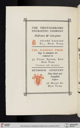 The Fleming Press [announcement of removal]