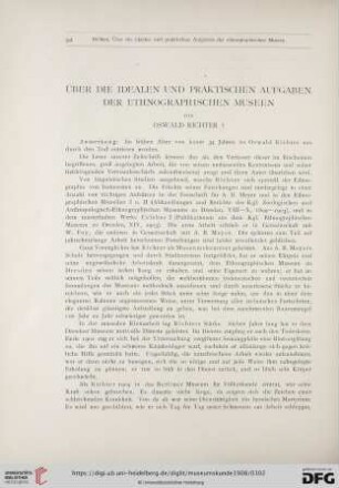4: Über die idealen und praktischen Aufgaben der ethnographischen Museen