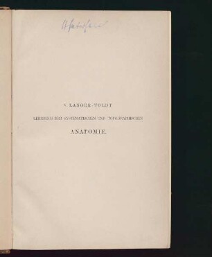 Carl v. Langer's Lehrbuch der systematischen und topographischen Anatomie : mit 3 lithographischen Taf. u. 6 Holzschnitten