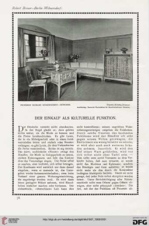 Der Einkauf als kulturelle Funktion