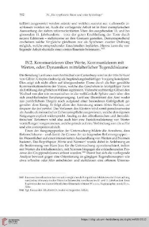 IV.2. Kommunizieren über Werte, Kommunizieren mit Werten, oder: Dynamiken mittelalterliche Tugenddiskurse
