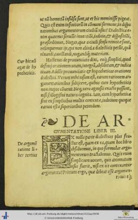 De Argumentatione Liber III.