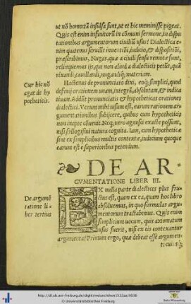 De Argumentatione Liber III.
