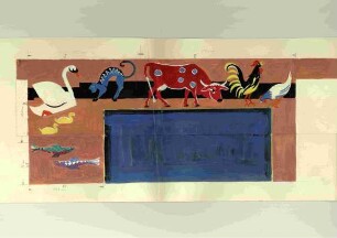 Entwurf für ein Wandbild in einem Sakralbau