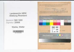 Entnazifizierung Walter Wanke, geb. 28.03.1901 (Postrat)