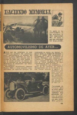 Haciendo memoria : Automovilismo de ayer