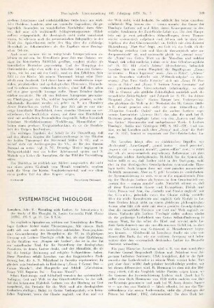 379-381 [Rezension] Loeschen, John R., Wrestling with Luther