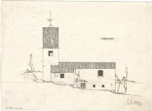 Gsaenger, Gustav; Wackersdorf / Oberpfalz (Bayern); Ev. Kirche - Westseite (Ansicht)