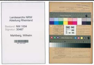 Entnazifizierung Wilhelm Mahlberg , geb. 31.05.1907 (Metzger)