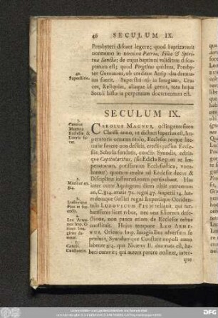 Seculum IX.