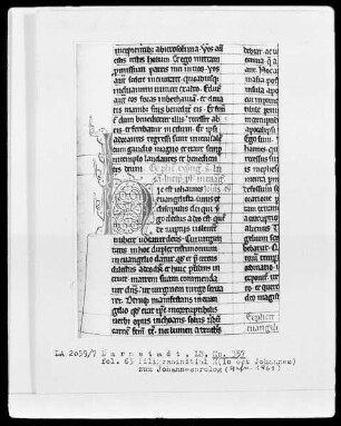 Neues Testament — Initiale H(ic est Johannes), Folio 65recto