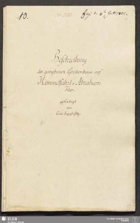 Beschreibung der gangbaren Grubenbaue auf Himmelfahrt s. Abraham Fdgr. - 18.6867 4.