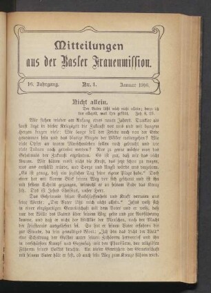 Nr. 1. Januar 1916
