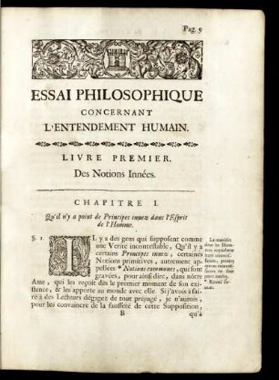 Livre Premier. Des Notions Innées