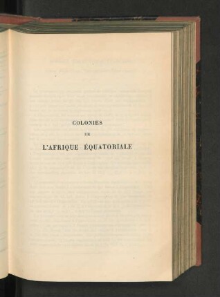 Colonies De L'Afrique Équatoriale.