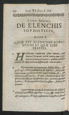 Liber Sextus. De Elenchis Sophisticis.