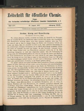 Heft XVI, Jahrgang XXIII
