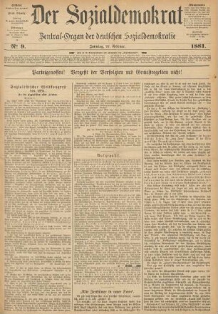 No 9. Sonntag, 27. Februar. 1881.