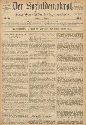 No 9. Sonntag, 27. Februar. 1881.