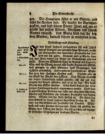 Andächtige und Geliebte, ...