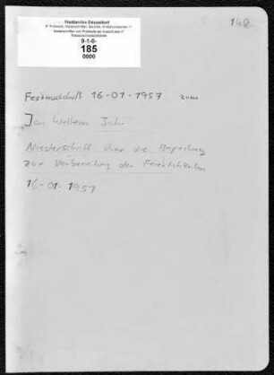 Festausschuss "Jan Wellem Jahr 1958"