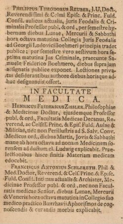 In facultate medica.