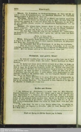 Geschwind, was giebt’s Altes