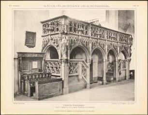 Pfarrkirche, Schweidnitz: Innenansicht (aus: Blätter für Architektur und Kunsthandwerk, 21. Jg., 1908, Tafel 44)