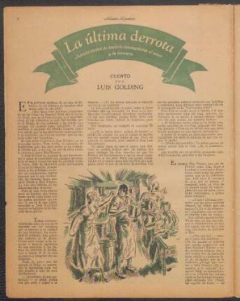 La última derrota : Cuento por Luis Golding