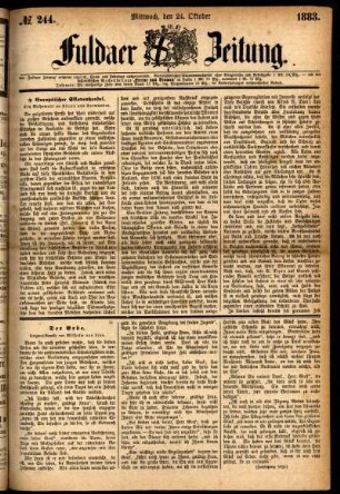 Ausgabe vom Mittwoch, den 24. Oktober 1883.