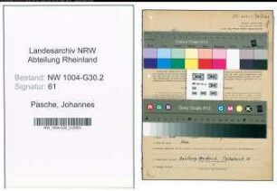 Entnazifizierung Johannes Pasche , geb. 12.10.1906 (Angestellter)