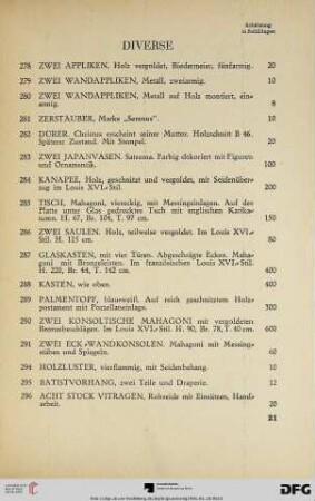 Diverse (Nr. 278-340)