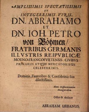Dissertatio Inavgvralis, De S. R. Imperii Electoribus