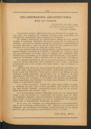Ellas con nosotros : Colaboración universitaria